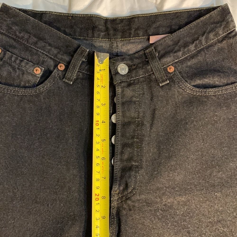 Levi’s 501 Button Fly Red Label Size 9M Black Denim women 1994 - Picture 4 of 15